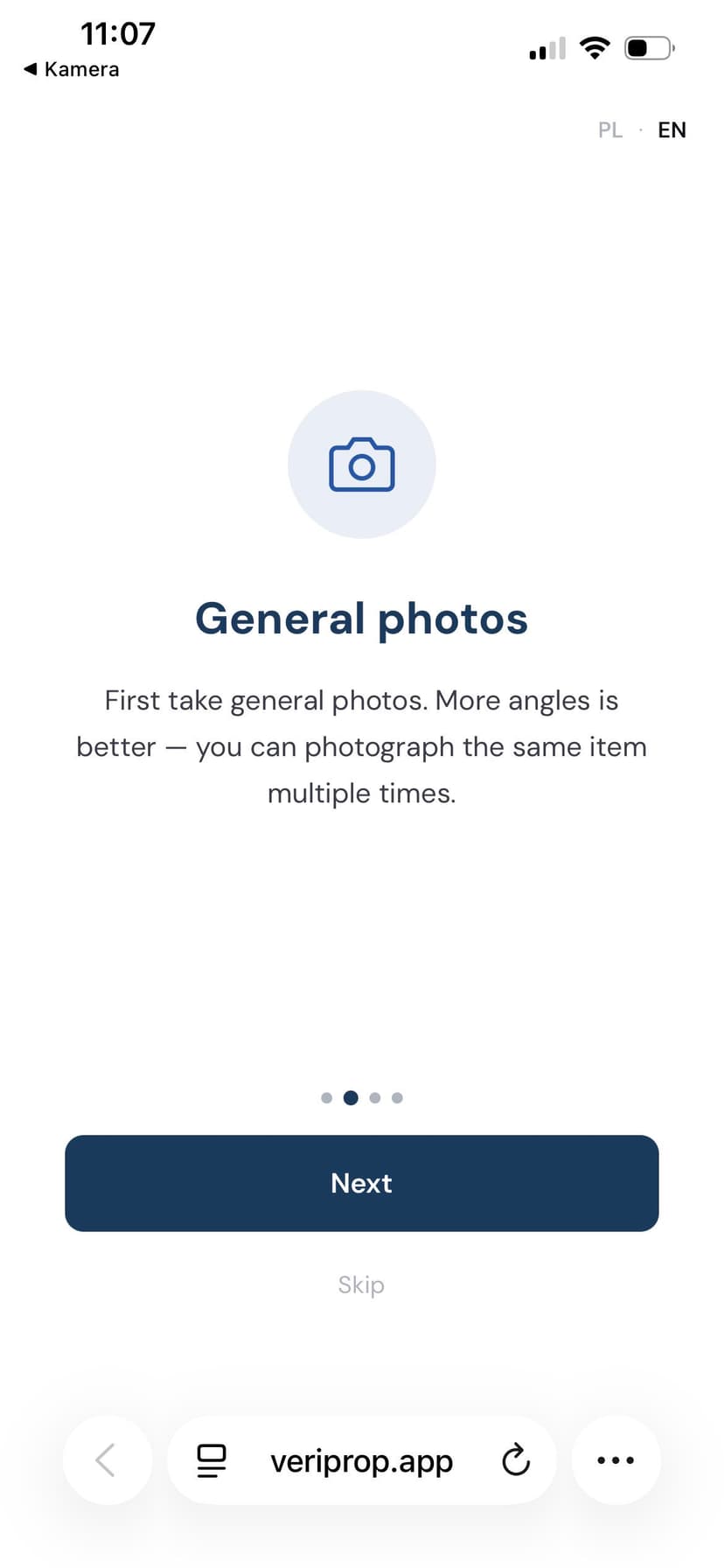 Photograph each room